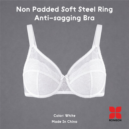 Non Padded Soft Steel Ring Anti-sagging Bra