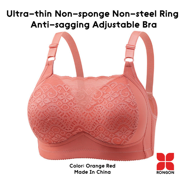 Ultra-thin Non-sponge Non-steel Ring Anti-Sagging Adjustable Bra