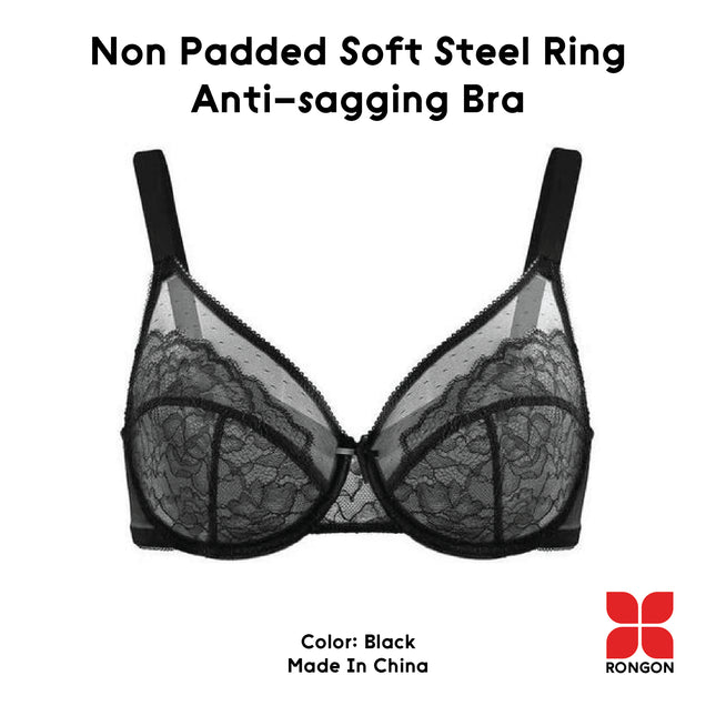Non Padded Soft Steel Ring Anti-sagging Bra
