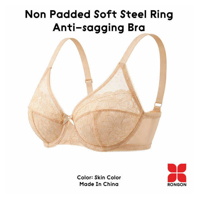 Non Padded Soft Steel Ring Anti-sagging Bra