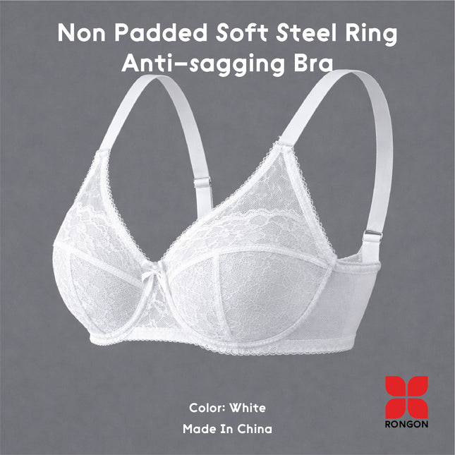 Non Padded Soft Steel Ring Anti-sagging Bra