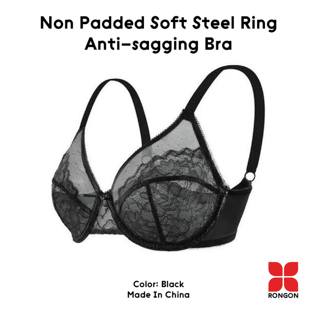 Non Padded Soft Steel Ring Anti-sagging Bra