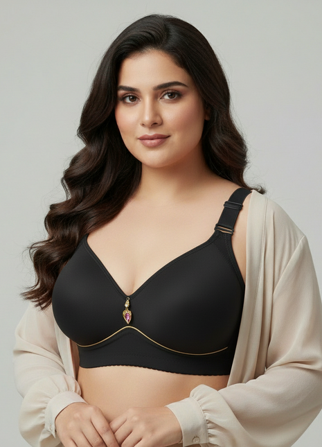 Glossy four breasted bra